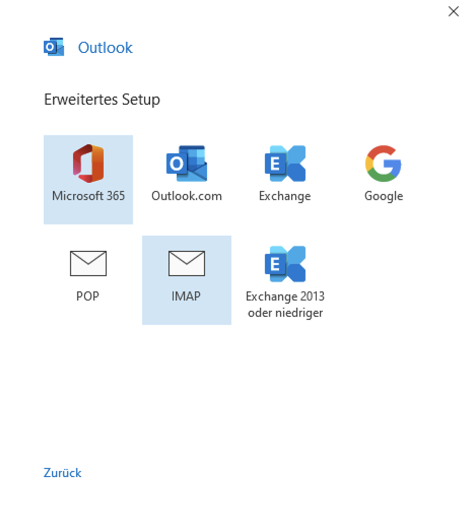 Outlook 2019 Konto hinzufügen. Nun unter E-Mail auf Neu klicken auf
